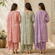 Pack Of 3 Kurta Sets with dupatta Trendy Ethnic Wear