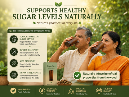 🍃💚 Wellness Wooden Water Glass – Weight & Sugar Support🪵