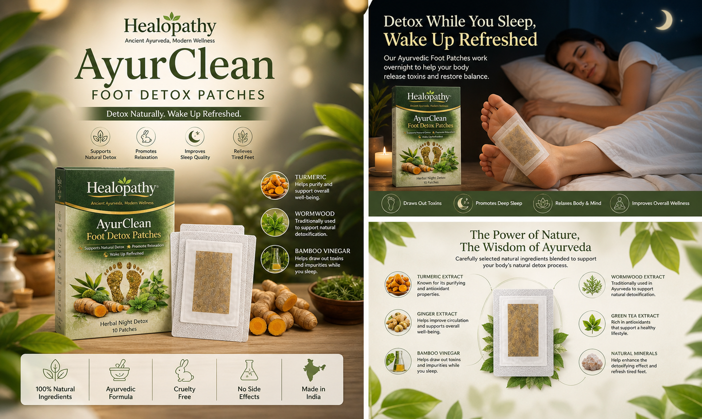 Helopathy Ayurclean foot Detox patches 🌿