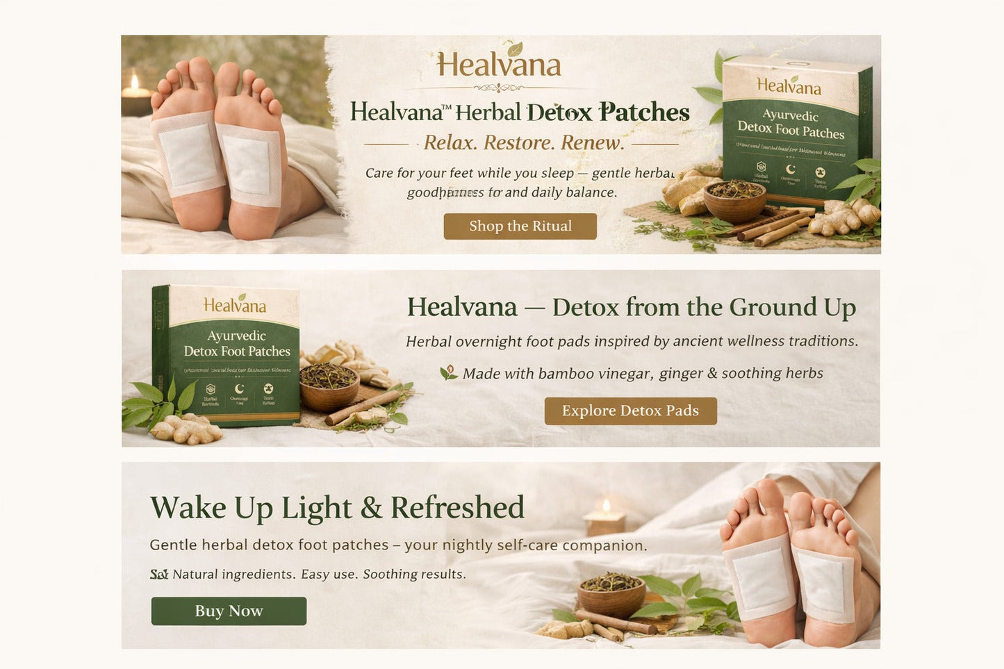 Healthvana Authentic Detox Patches (BUY 10 GET 20 FREE Pack of 30)@599